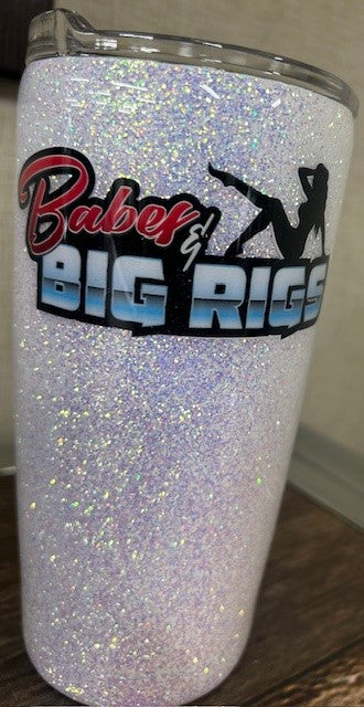 Babes and Big Rigs Logo Thermos Cup