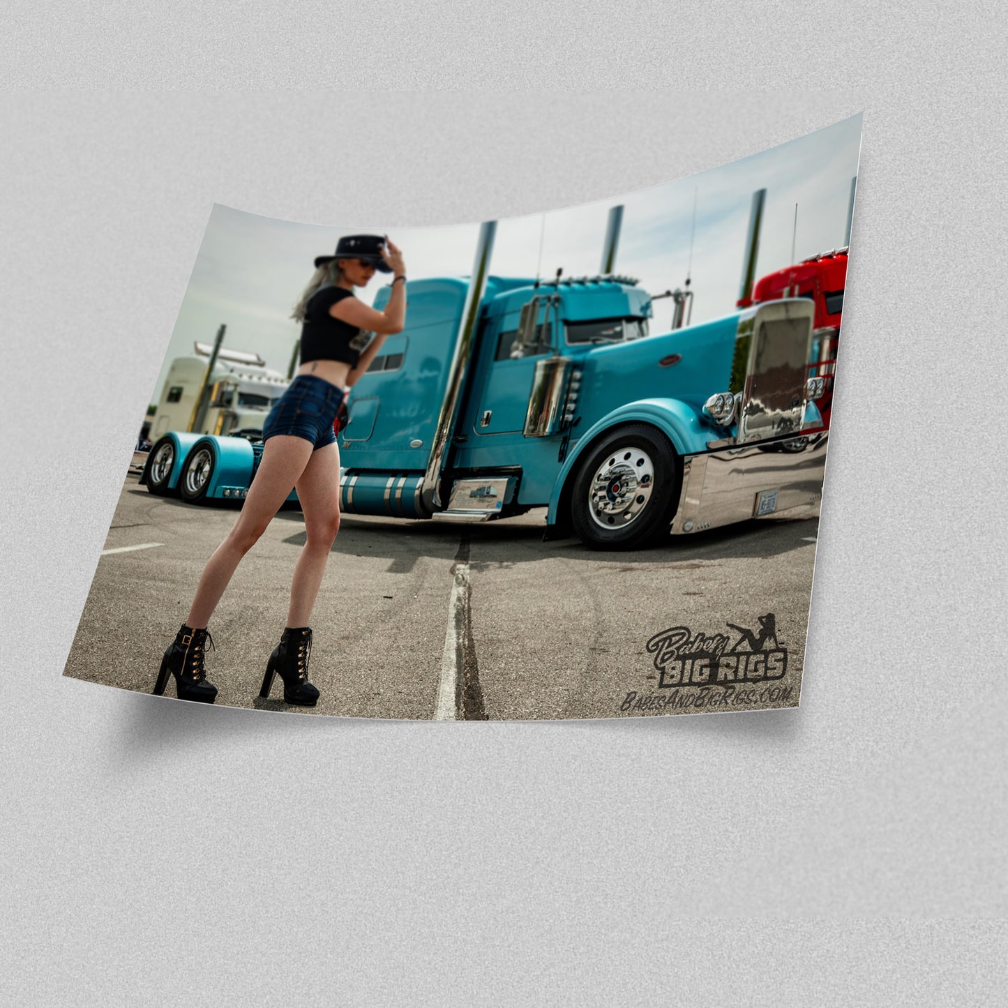 Babes and Big Rigs Poster Prints